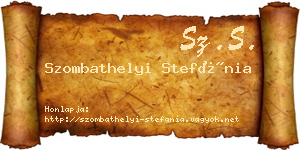 Szombathelyi Stefánia névjegykártya